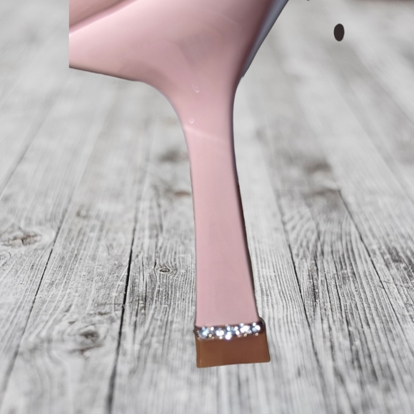 Women's Mid Heel Pumps With Rhinestone Brooch And Ankle Strap Satin, 9 - Picture 10 of 10